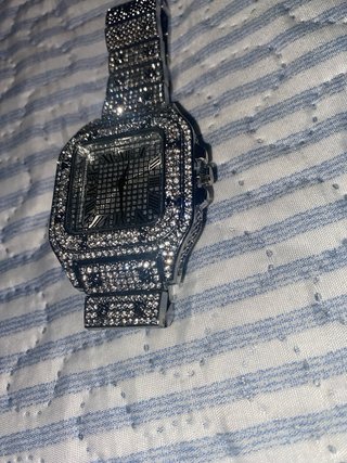 Reloj Cartier Santos Cubano Plata