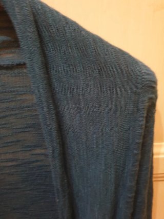 Cardigan leggero blu/petrolio taglia unica