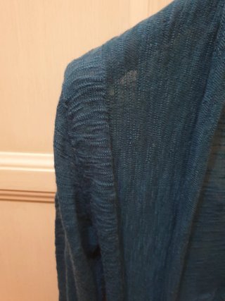 Cardigan leggero blu/petrolio taglia unica