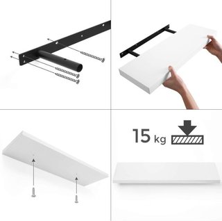 VASAGLE Estante de Pared Estante Flotante Pack 2