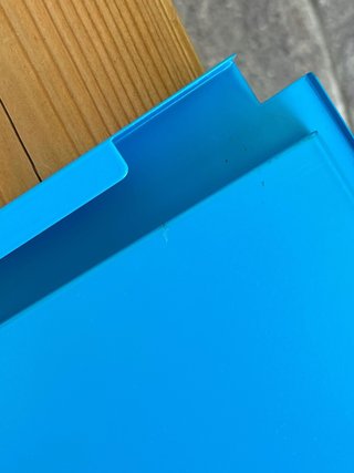 Mobiletto Ikea componibile in metallo blu
