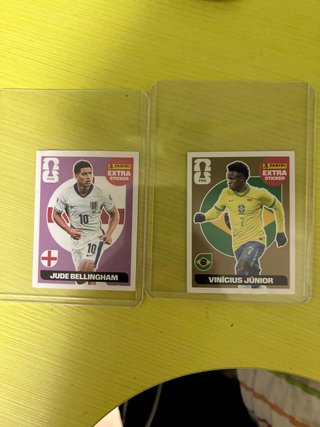 Stickers Panini Mundial Vinícius Jr y Bellingham
