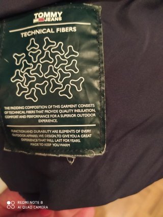 Plumífero Tommy Jeans Talla S Azul/Gris