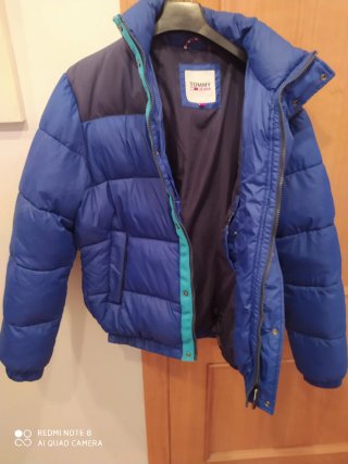 Plumífero Tommy Jeans Talla S Azul/Gris