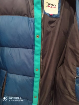 Plumífero Tommy Jeans Talla S Azul/Gris