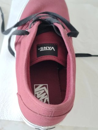 Zapatillas Vans granates lona talla 37