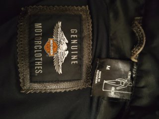 Chaqueta Harley Davidson Negra y Naranja