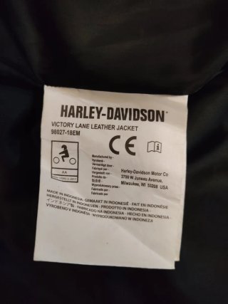 Chaqueta Harley Davidson Negra y Naranja