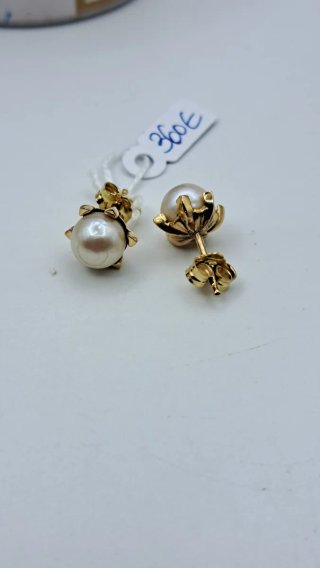 Pendientes Oro 18k Perla