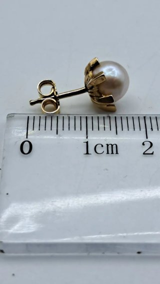 Pendientes Oro 18k Perla
