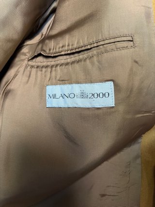 Chaqueta de traje marrón caqui