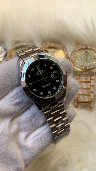 Rolex Datejust Esfera Negra Diamantes