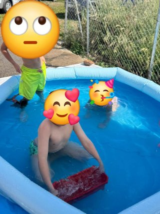 Piscina inflable familiar azul