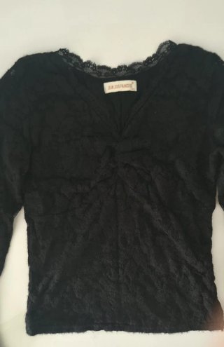 Maglioncino donna manica lunga nero