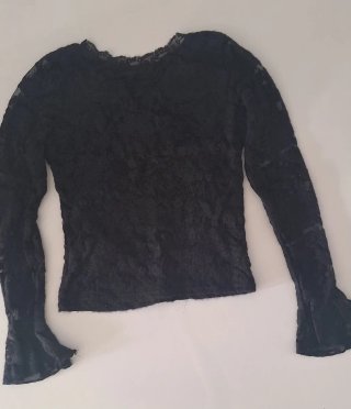 Maglioncino donna manica lunga nero