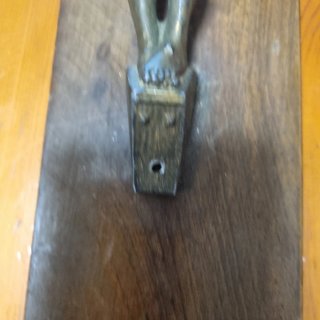 Crucifijo madera y bronce INRI grande