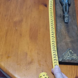 Crucifijo madera y bronce INRI grande