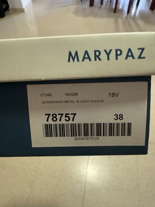 Sandalias tacón Marypaz doradas talla 38