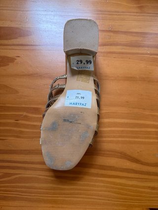 Sandalias tacón Marypaz doradas talla 38