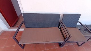 Conjunto de Muebles de Jardín Negro