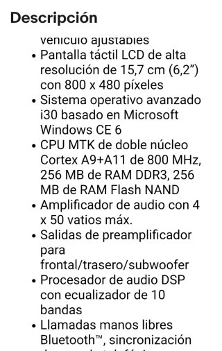 Radio cd, Navegador ESX VN630W 6.2