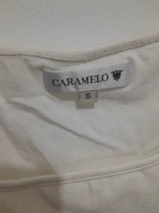 Top tirantes Caramelo blanco talla S