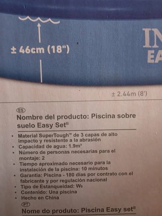 Piscina Hinchable Redonda Intex Azul