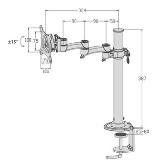 Soporte TV Mesa Giratorio 13–24″ Electro DH