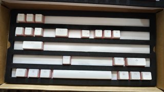 Set kawaii keycaps rosa y blanco para teclado mecá