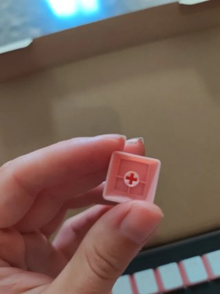 Set kawaii keycaps rosa y blanco para teclado mecá