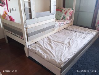 Cama infantil casita madera. 206x102x182 cm