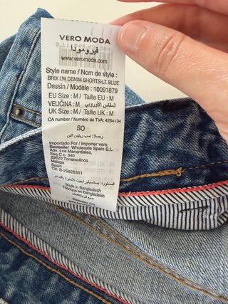 Shorts Vero Moda Denim Lavaggio Medio