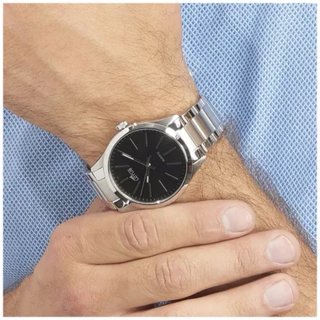 Reloj Lotus Negro y Plateado