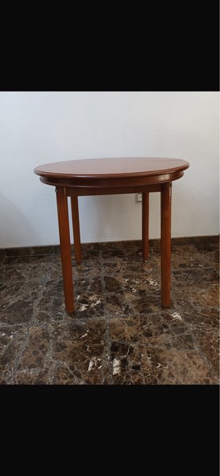Mesa camilla madera maciza redonda , extensible