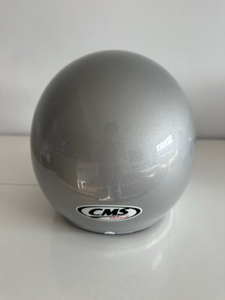 Casco de moto CMS plateado
