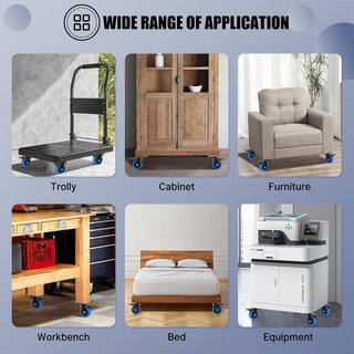 Ruedas giratorias muebles pesados con freno