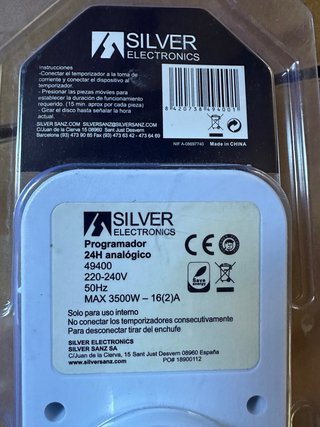 Programador Analógico 24h Silver