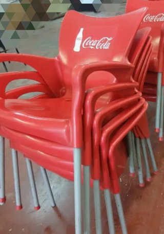 Sillas Coca-Cola Rojas 9 unidades
