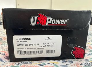 Zapatos de seguridad U-Power grises y rojos