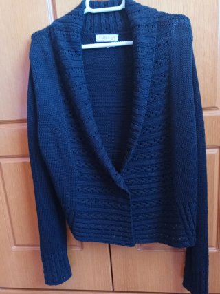 Chaquetilla de hilo ANNA azul talla M