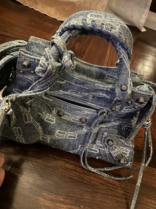 Borsa Balenciaga Neo Cagole City Denim