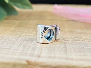 Charm Lazo Rosa Cáncer - Plata
