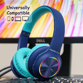 PowerLocus auriculares bluetooth niños luces LED
