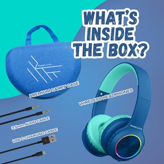 PowerLocus auriculares bluetooth niños luces LED