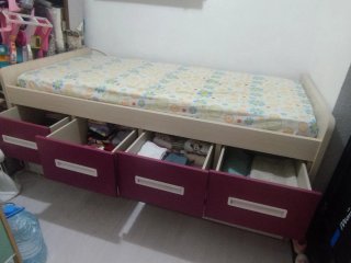 Cama 90 con cajones y cama inferior