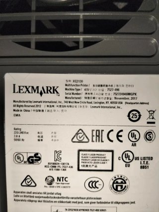 Impresora Lexmark XC2130 MFP Láser Color