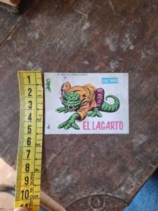 CROMO 4 CROPAN EL LAGARTO MARVEL