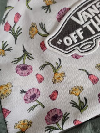 Mochila Vans floral verde
