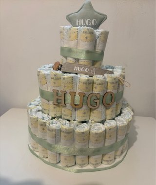 Tarta de pañales personalizada