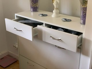 Zapatera Blanca Madera y Plástico